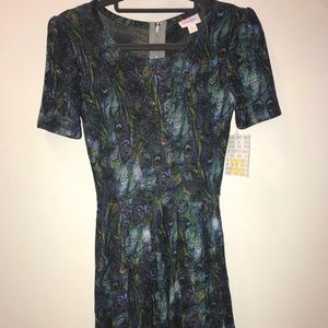 LulaRoe XXS Peacock Amelia Dress